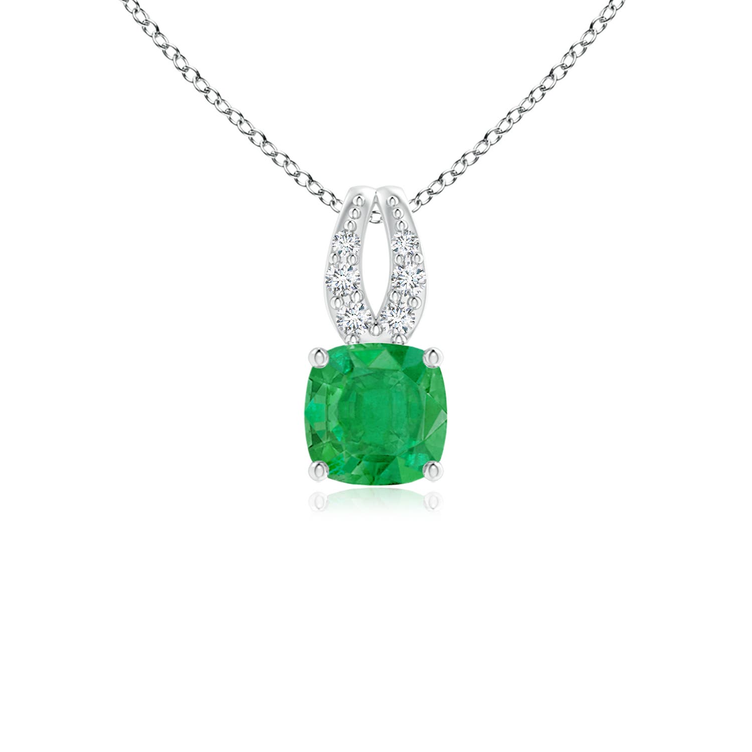 AA - Emerald / 0.28 CT / 14 KT White Gold