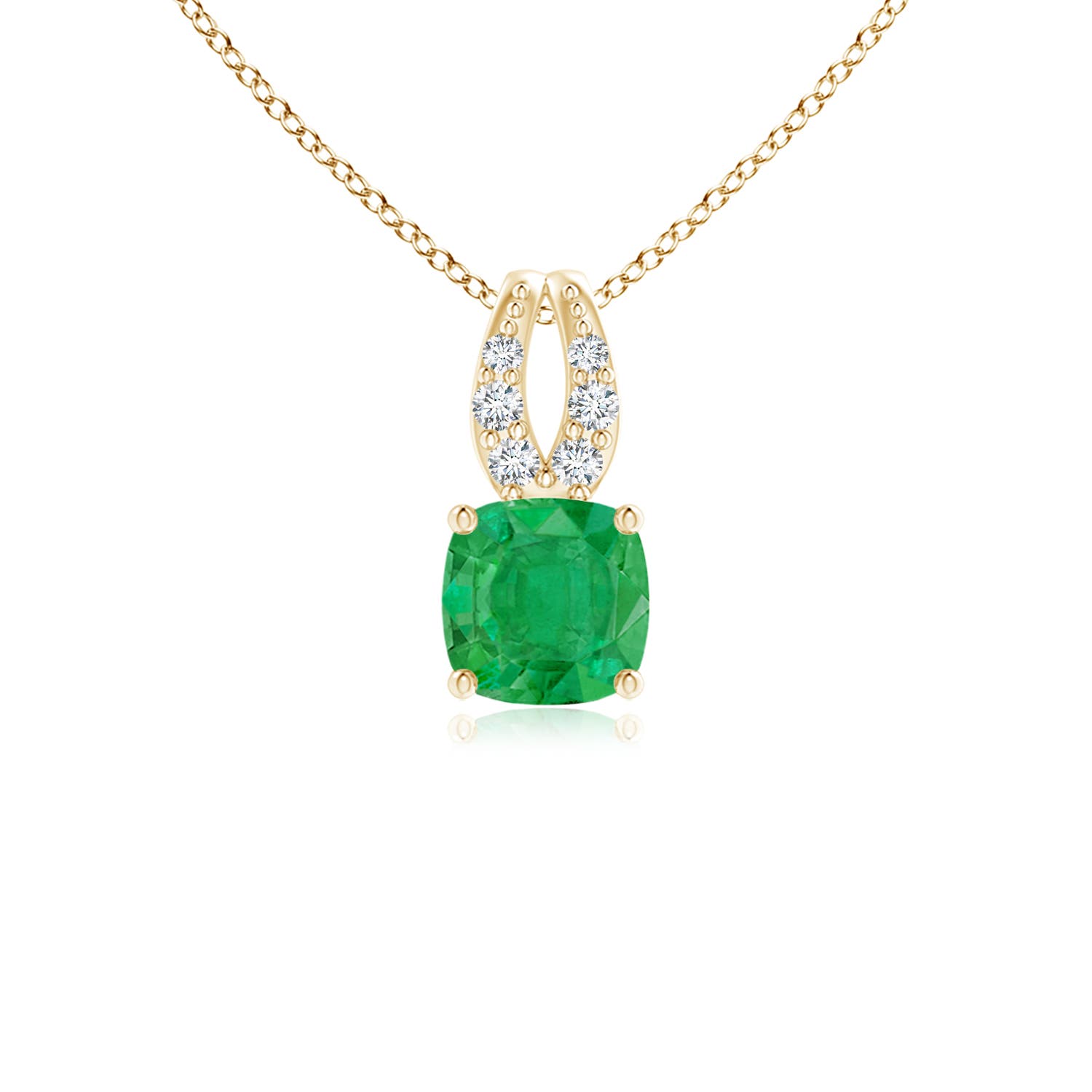 AA - Emerald / 0.28 CT / 14 KT Yellow Gold