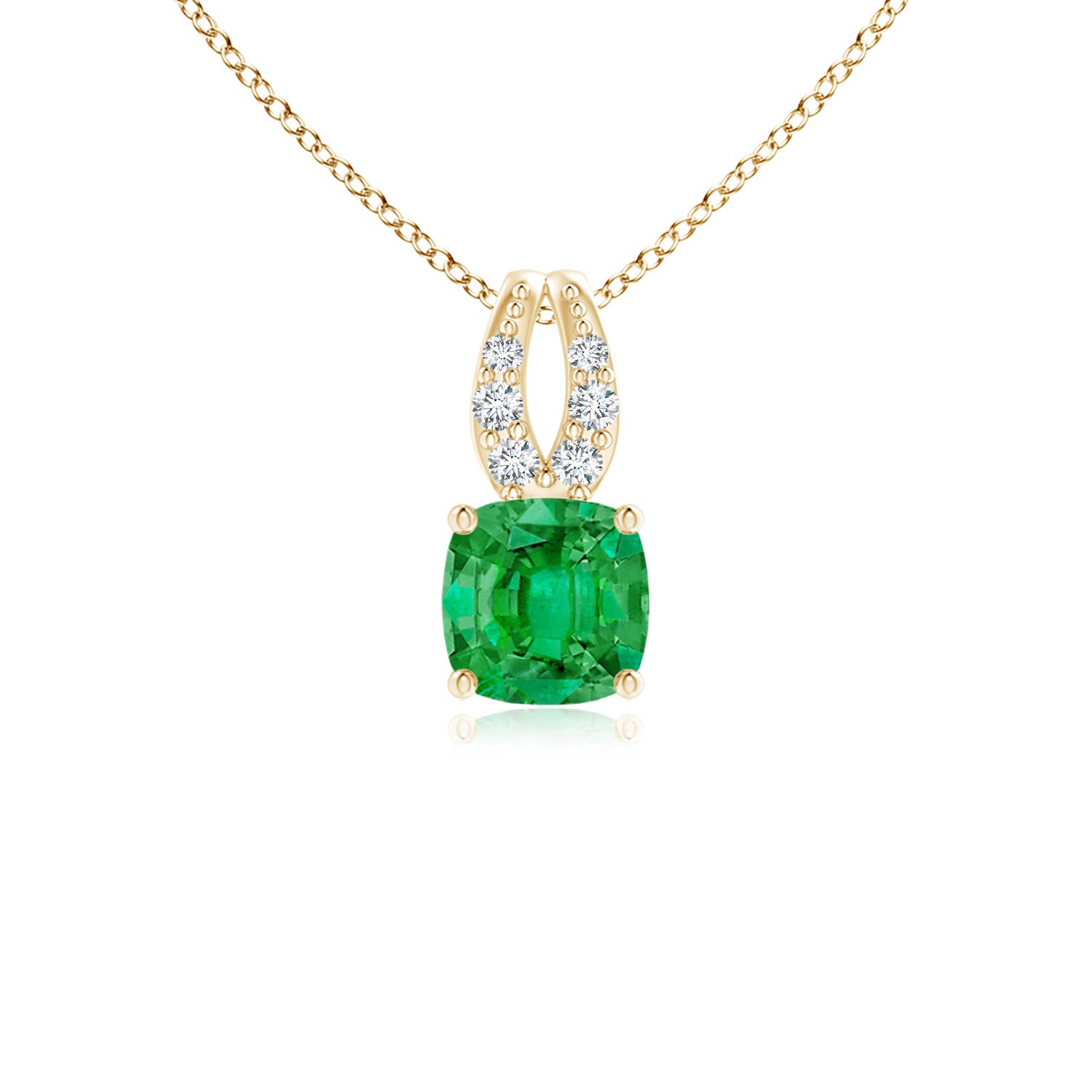 AAA - Emerald / 0.28 CT / 14 KT Yellow Gold