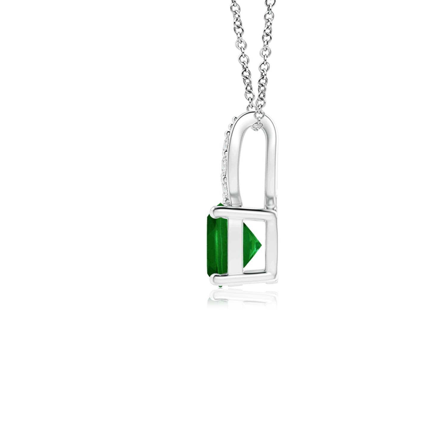 AAAA - Emerald / 0.28 CT / 14 KT White Gold