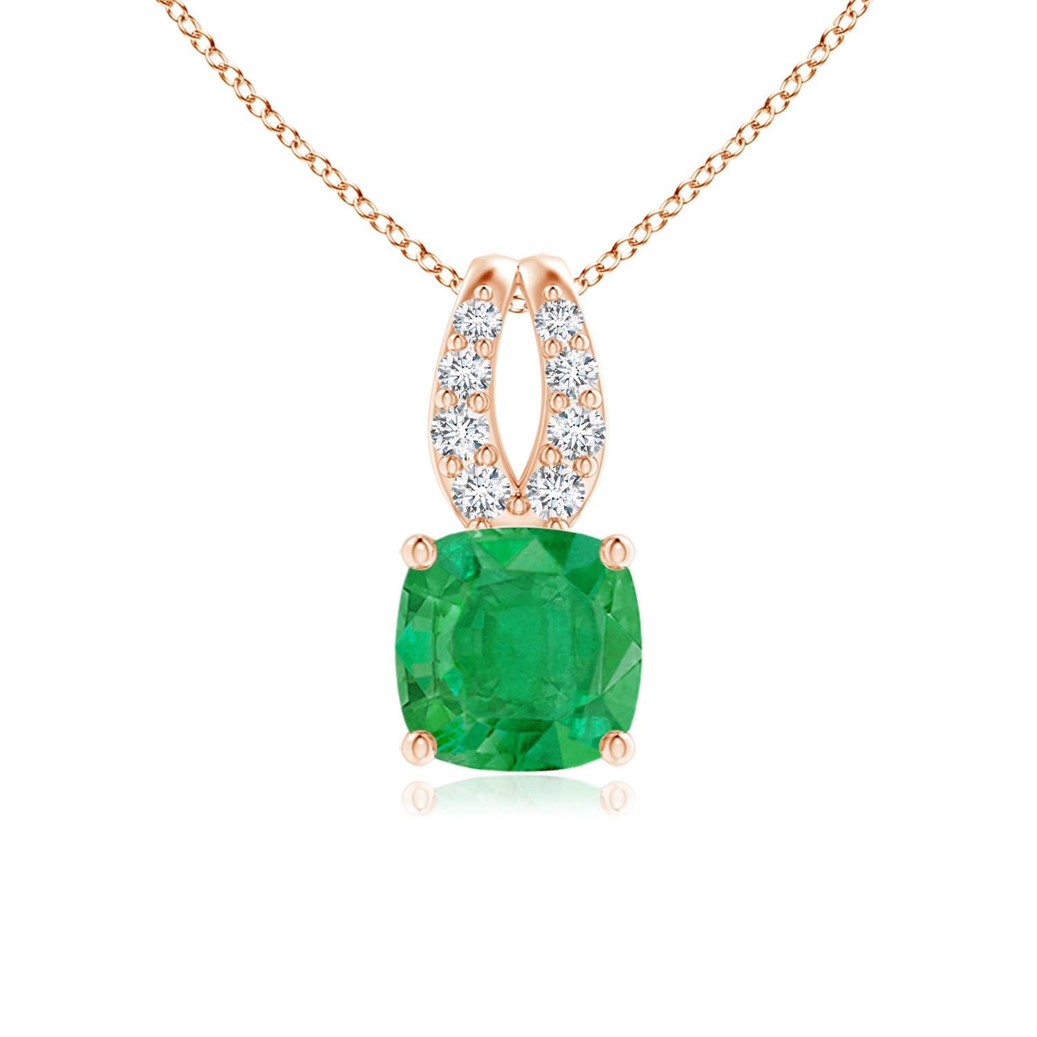 AA - Emerald / 0.6 CT / 14 KT Rose Gold