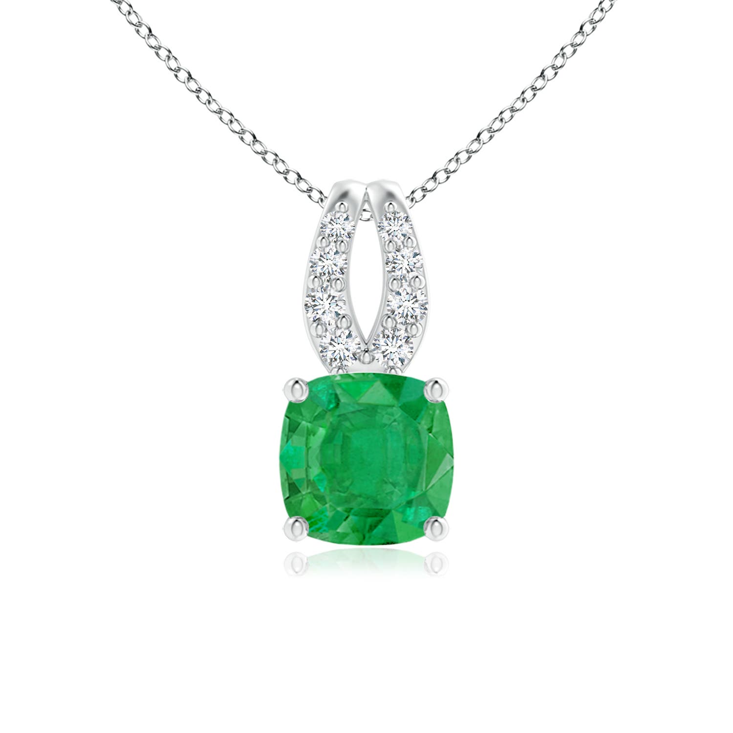 AA - Emerald / 0.6 CT / 14 KT White Gold