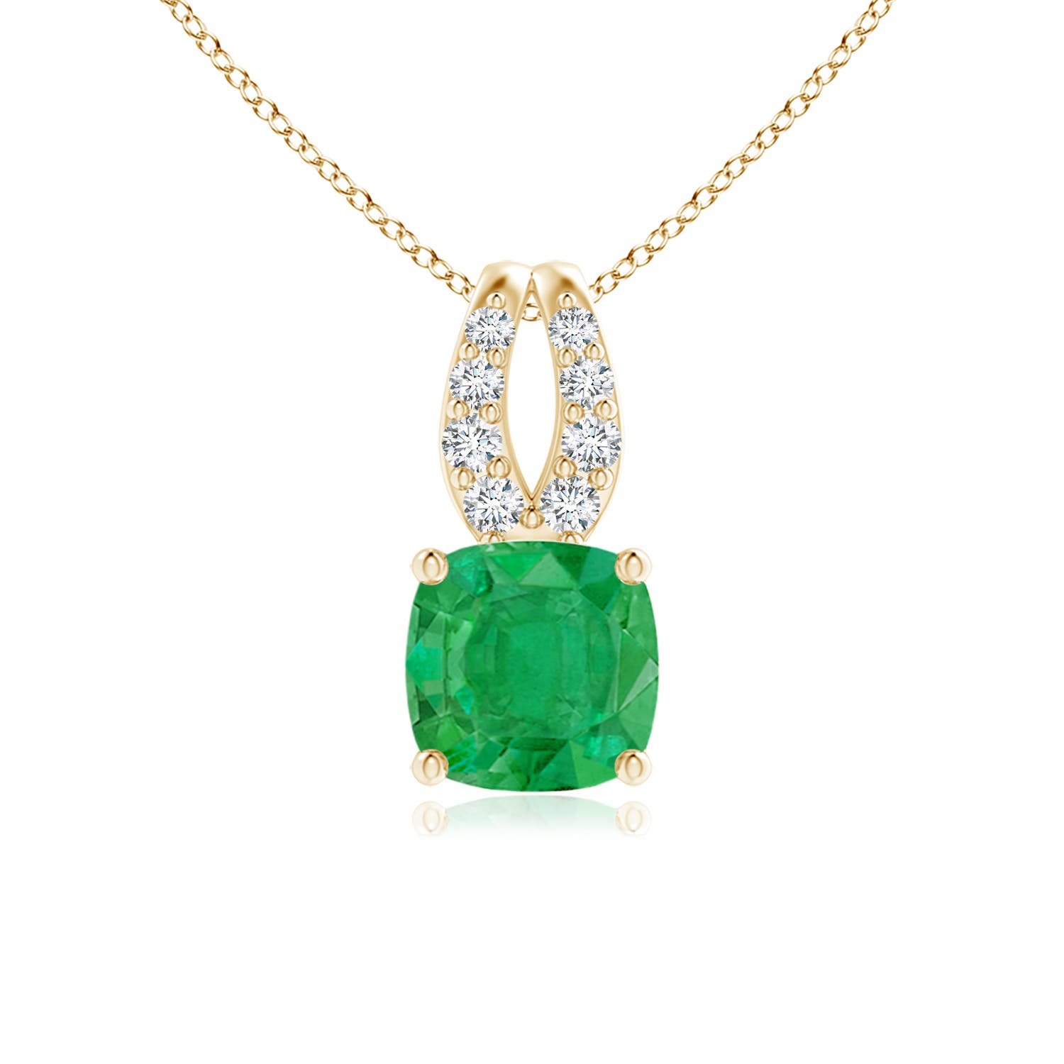 AA - Emerald / 0.6 CT / 14 KT Yellow Gold