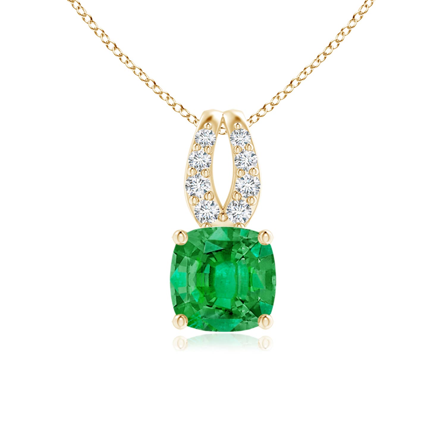 AAA - Emerald / 0.6 CT / 14 KT Yellow Gold