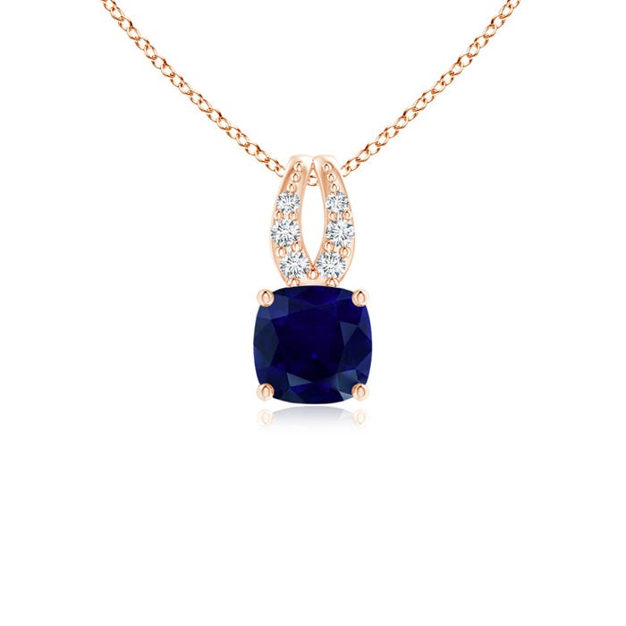 AA - Blue Sapphire / 0.37 CT / 14 KT Rose Gold