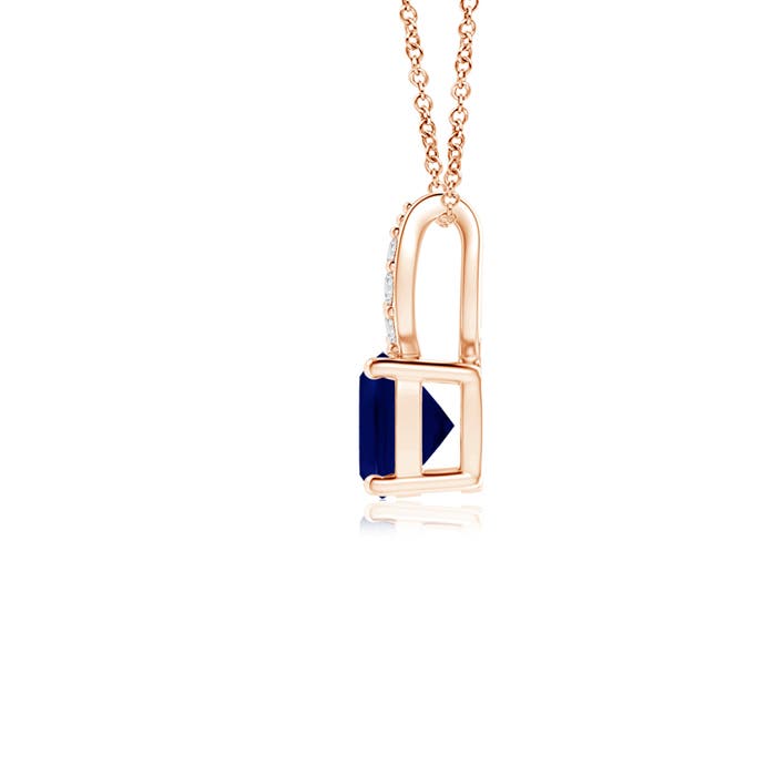 AA - Blue Sapphire / 0.37 CT / 14 KT Rose Gold