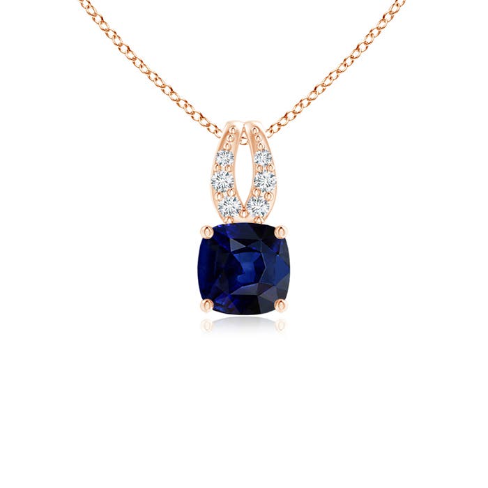 AAA - Blue Sapphire / 0.37 CT / 14 KT Rose Gold