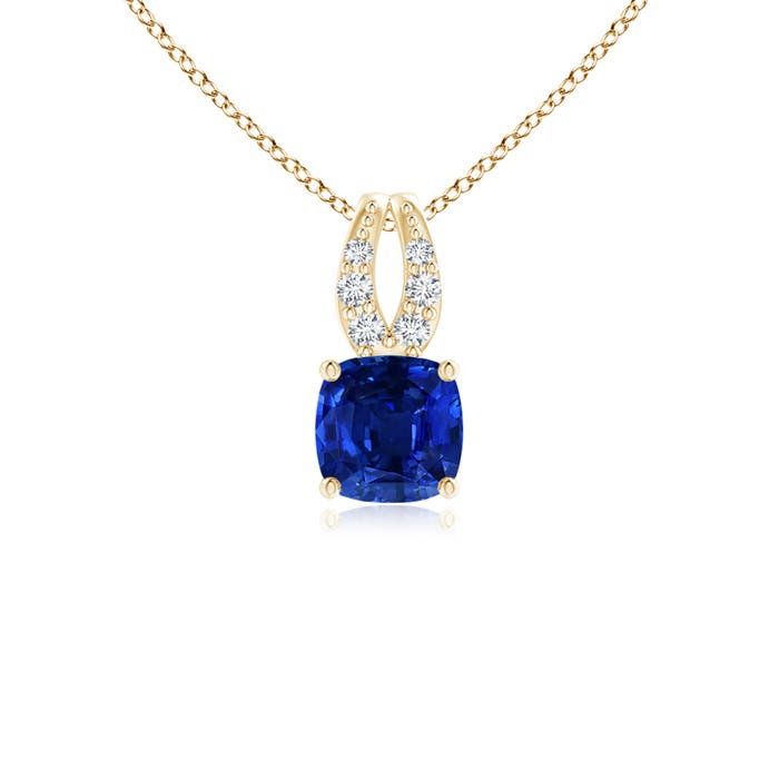 AAAA - Blue Sapphire / 0.37 CT / 14 KT Yellow Gold