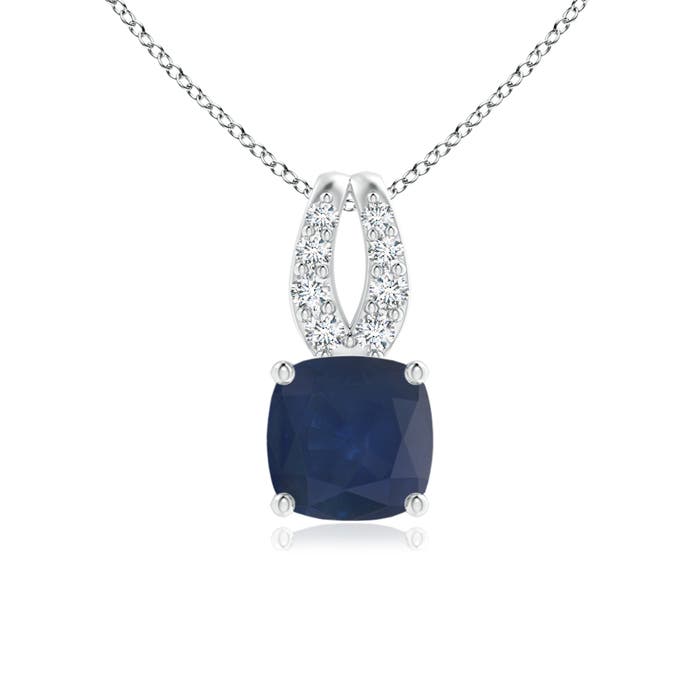 A - Blue Sapphire / 0.62 CT / 14 KT White Gold