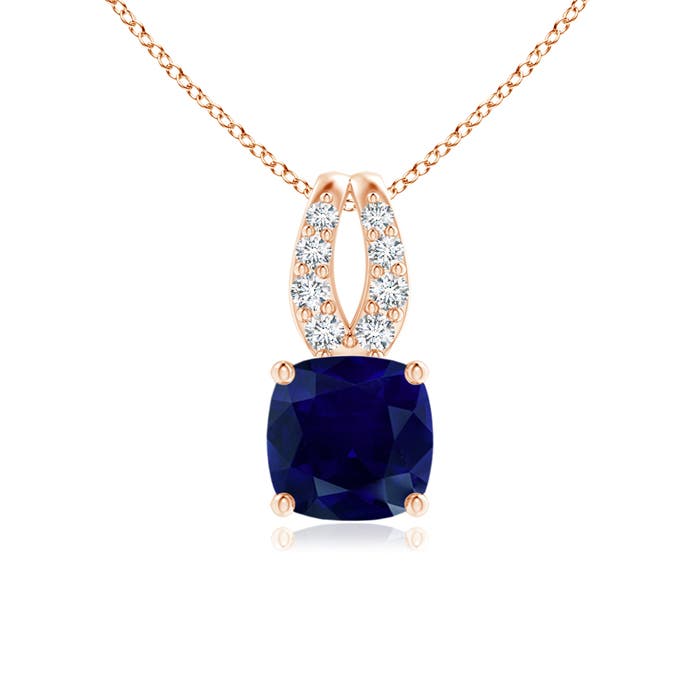 AA - Blue Sapphire / 0.62 CT / 14 KT Rose Gold