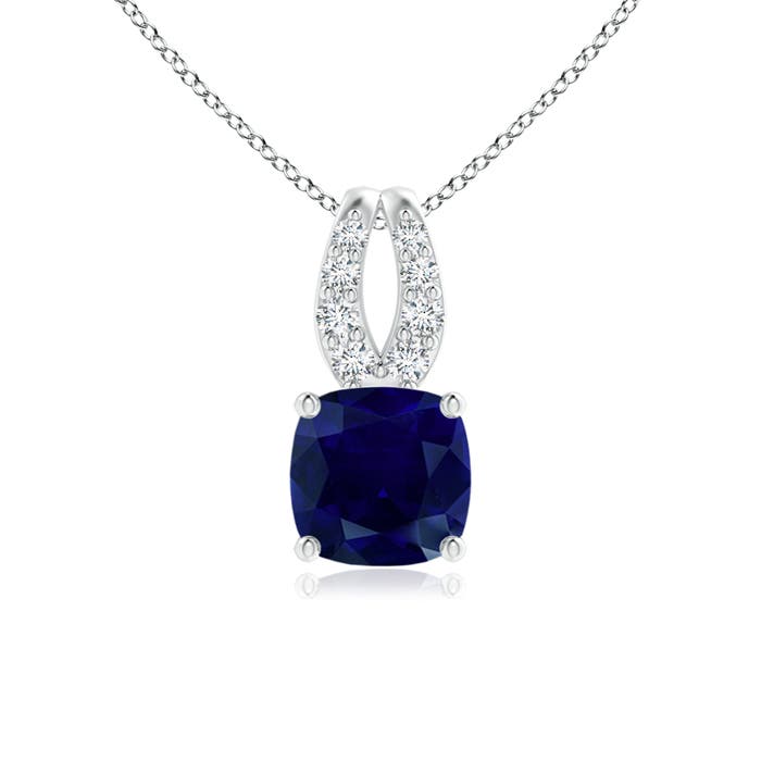 AA - Blue Sapphire / 0.62 CT / 14 KT White Gold