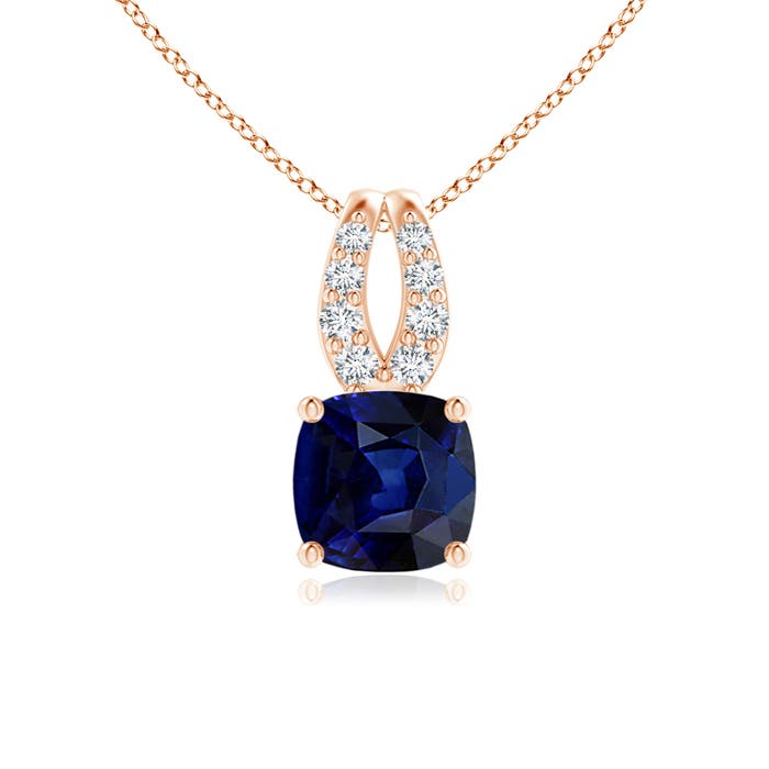 AAA - Blue Sapphire / 0.62 CT / 14 KT Rose Gold