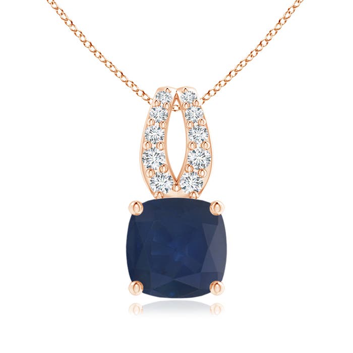 A - Blue Sapphire / 1.09 CT / 14 KT Rose Gold