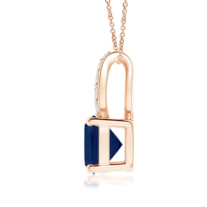 A - Blue Sapphire / 1.09 CT / 14 KT Rose Gold