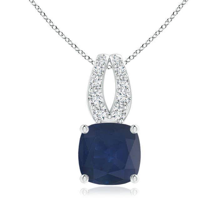 A - Blue Sapphire / 1.09 CT / 14 KT White Gold