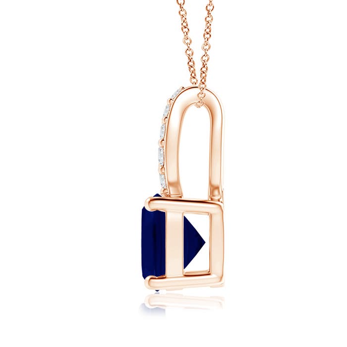 AA - Blue Sapphire / 1.09 CT / 14 KT Rose Gold