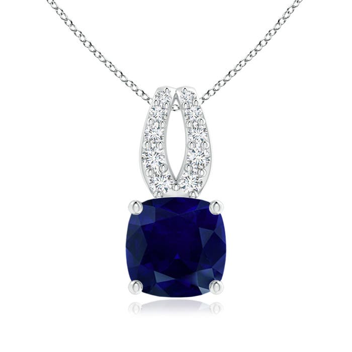 AA - Blue Sapphire / 1.09 CT / 14 KT White Gold