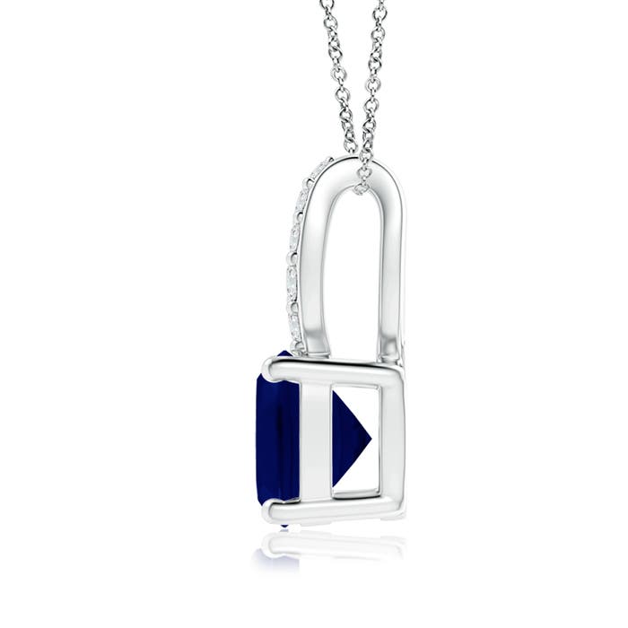 AA - Blue Sapphire / 1.09 CT / 14 KT White Gold