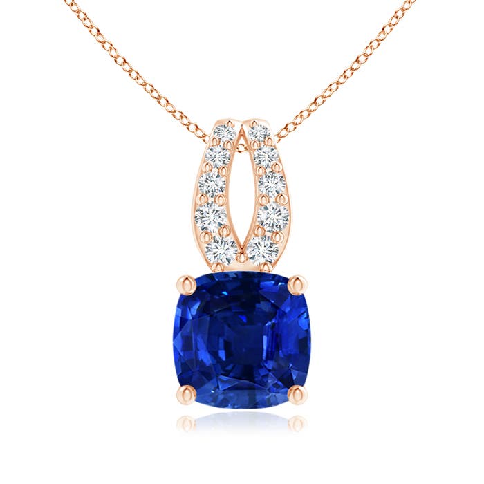 AAAA - Blue Sapphire / 1.09 CT / 14 KT Rose Gold