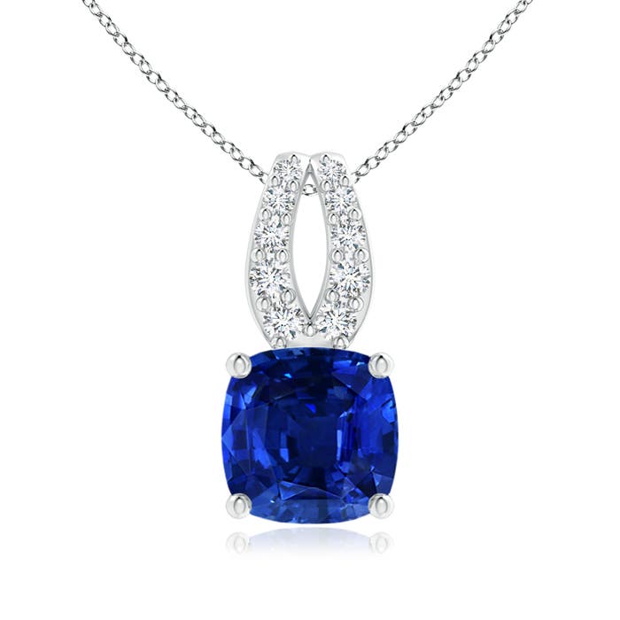 AAAA - Blue Sapphire / 1.09 CT / 14 KT White Gold