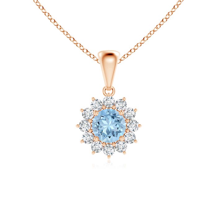 AAA - Aquamarine / 0.7 CT / 14 KT Rose Gold