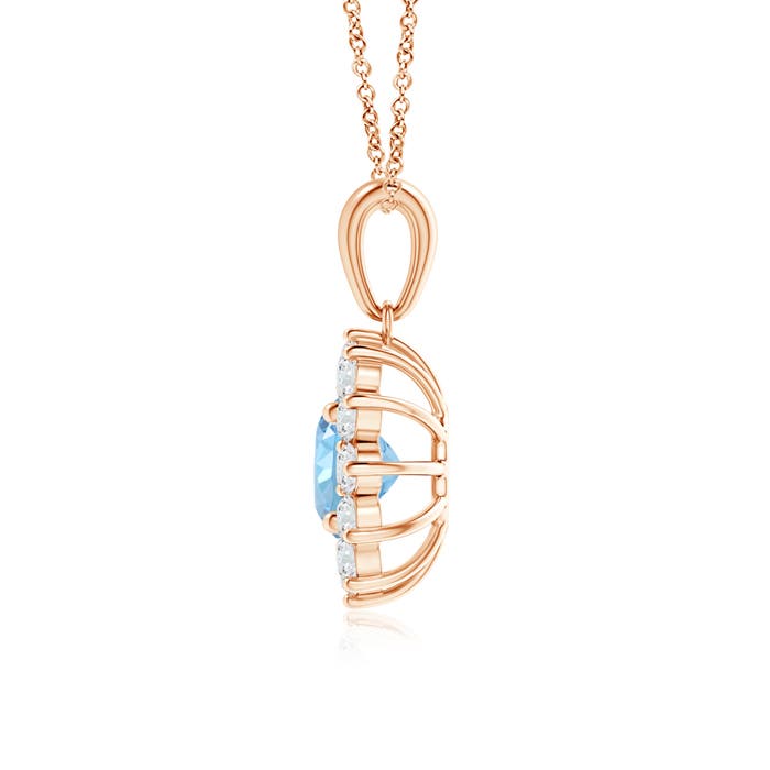 AAAA - Aquamarine / 1.19 CT / 14 KT Rose Gold