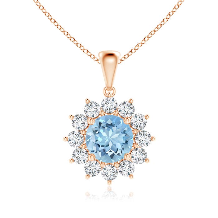 AAAA - Aquamarine / 1.82 CT / 14 KT Rose Gold