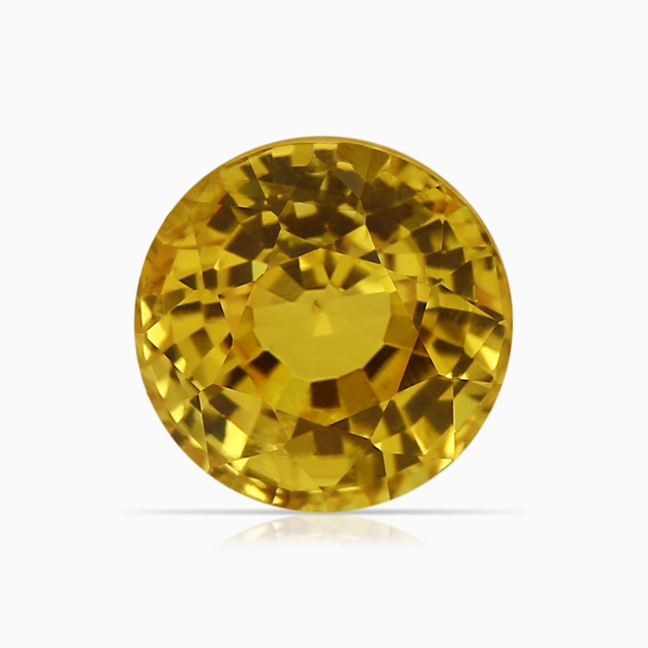 6.97-7.01-4.98mm AAA Round Yellow Sapphire Flower Pendant with Diamond Halo in P950 Platinum side 599