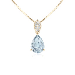 Drop Yellow Gold Aquamarine Necklaces & Pendants