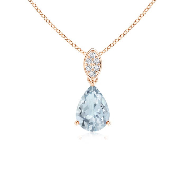 A - Aquamarine / 0.58 CT / 14 KT Rose Gold