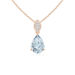 Drop Rose Gold Aquamarine Necklaces & Pendants