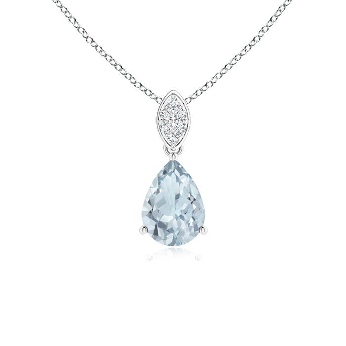 A - Aquamarine / 0.58 CT / 14 KT White Gold