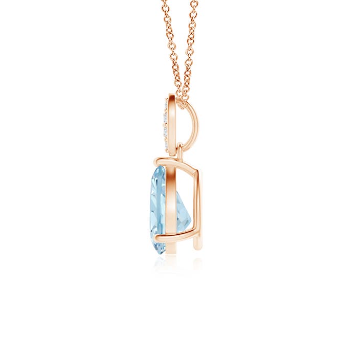 AA - Aquamarine / 0.58 CT / 14 KT Rose Gold