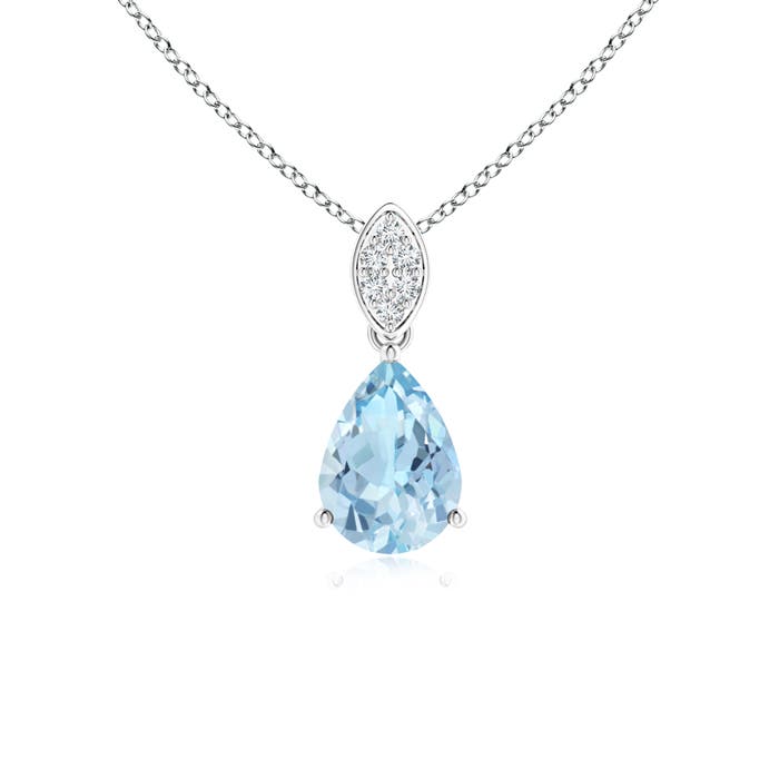 AAA - Aquamarine / 0.58 CT / 14 KT White Gold