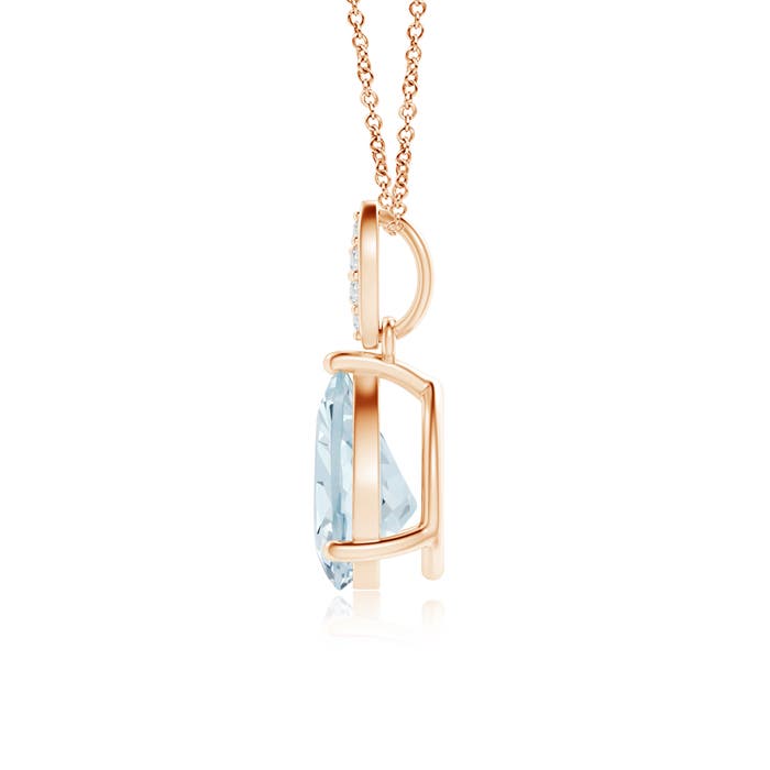 A - Aquamarine / 0.89 CT / 14 KT Rose Gold