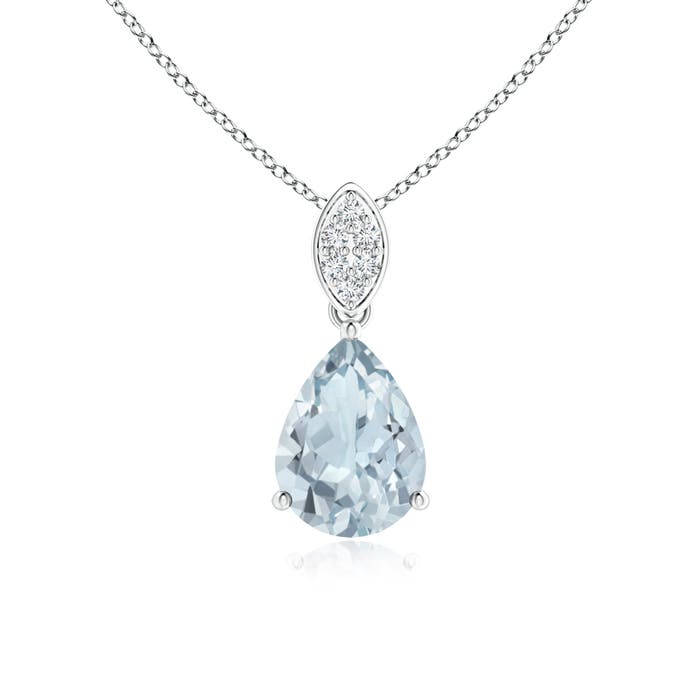 A - Aquamarine / 0.89 CT / 14 KT White Gold