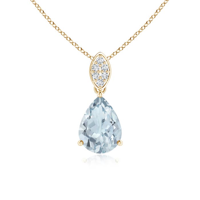 A - Aquamarine / 0.89 CT / 14 KT Yellow Gold