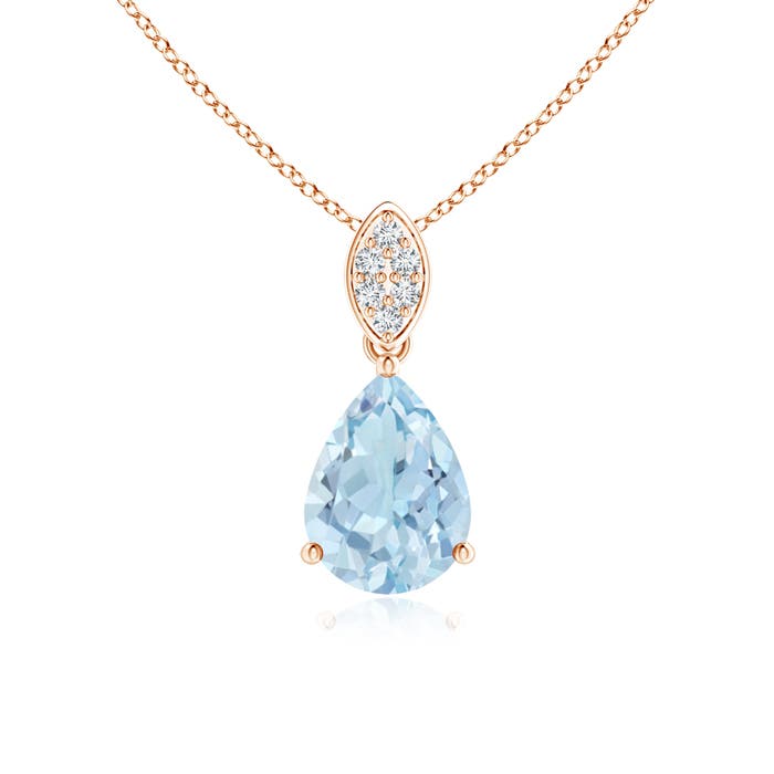 AA - Aquamarine / 0.89 CT / 14 KT Rose Gold