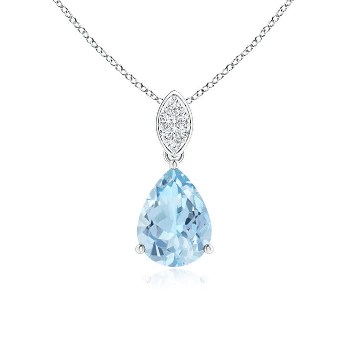 AAA - Aquamarine / 0.89 CT / 14 KT White Gold