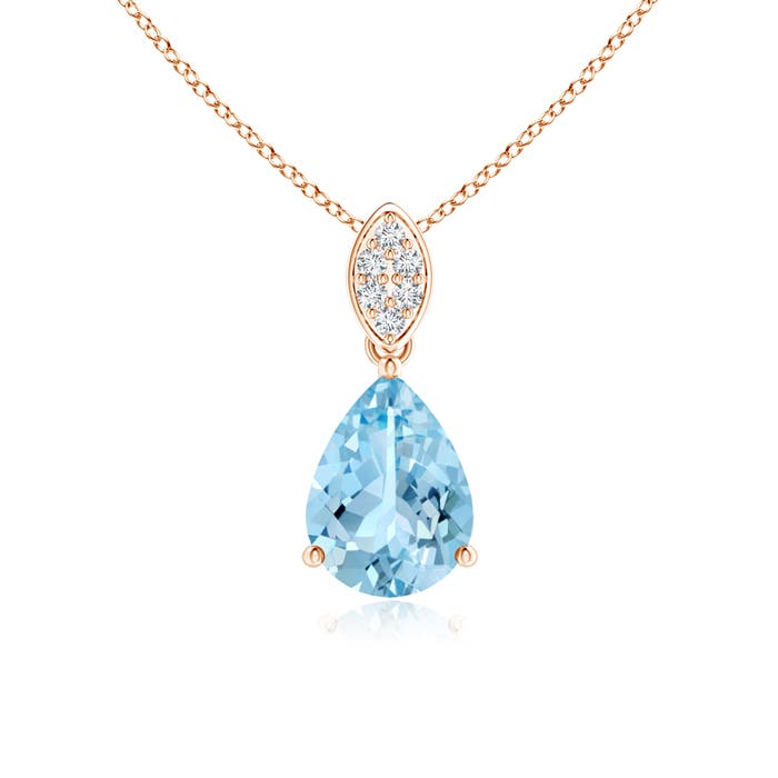 AAAA - Aquamarine / 0.89 CT / 14 KT Rose Gold