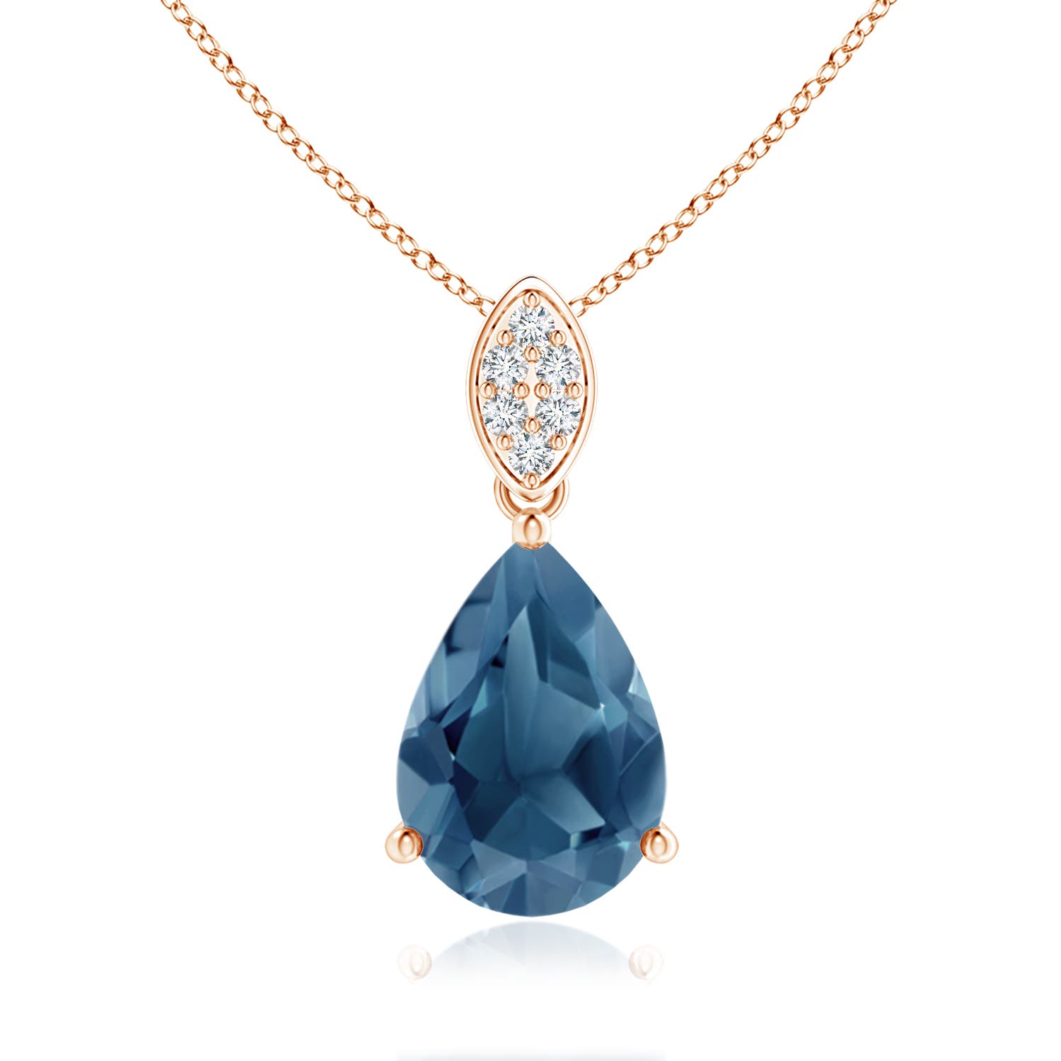 A - London Blue Topaz / 2.35 CT / 14 KT Rose Gold