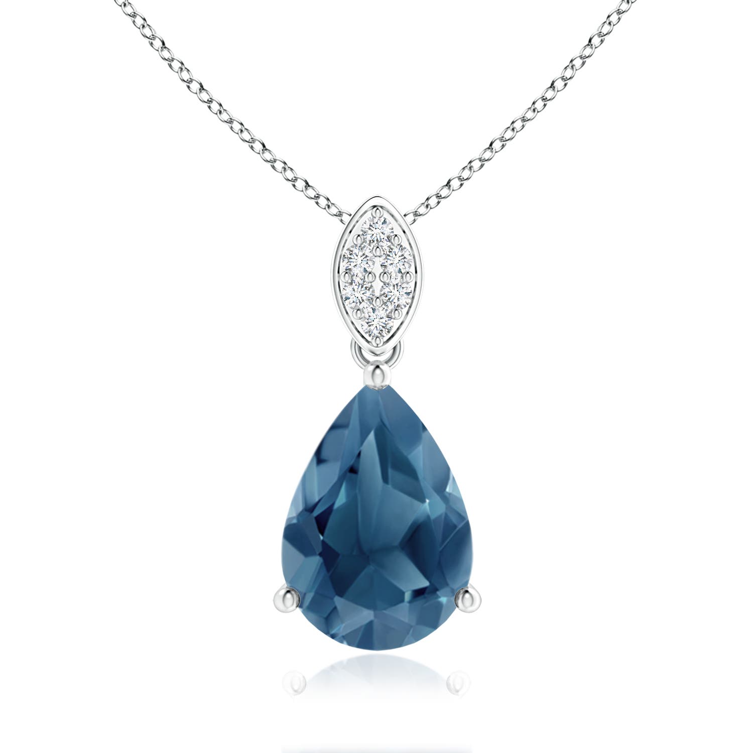 A - London Blue Topaz / 2.35 CT / 14 KT White Gold