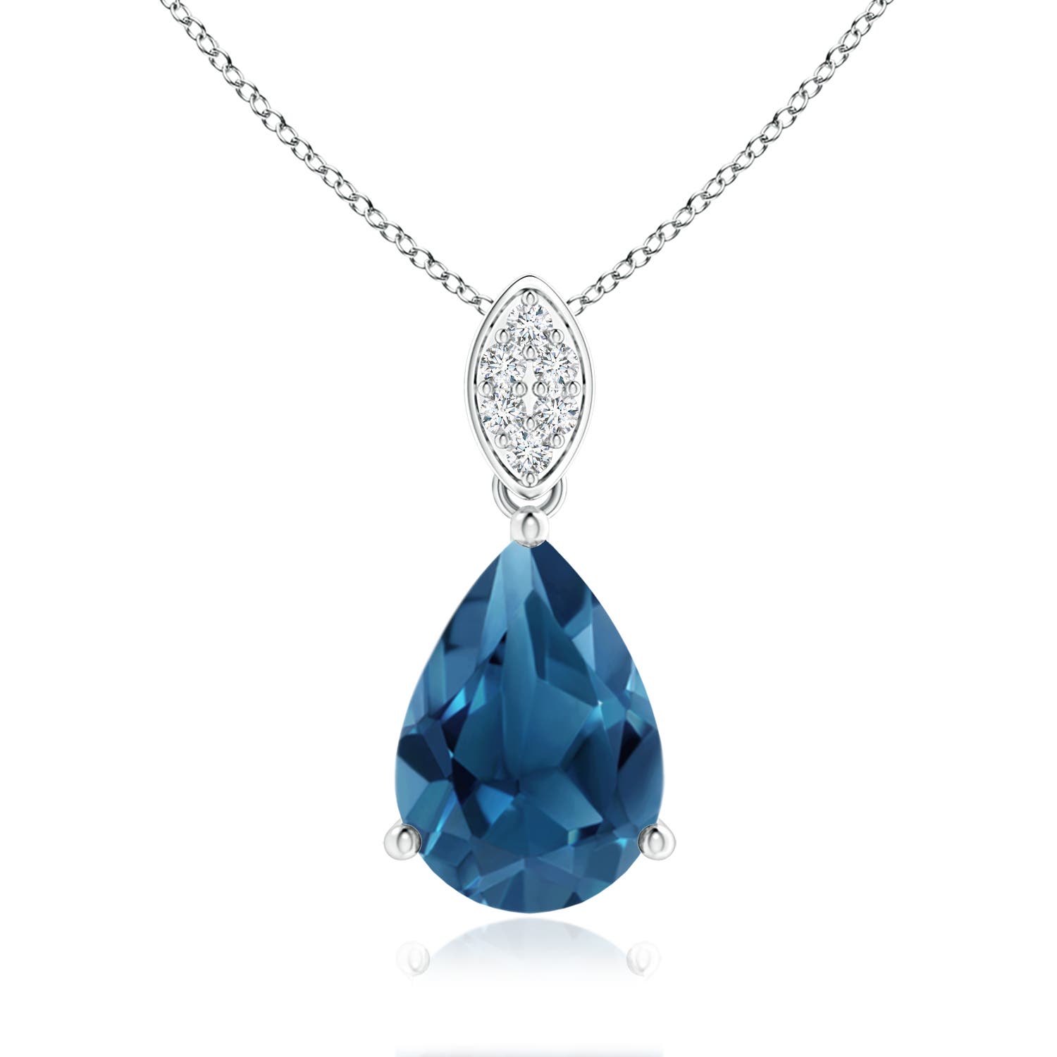 AA - London Blue Topaz / 2.35 CT / 14 KT White Gold