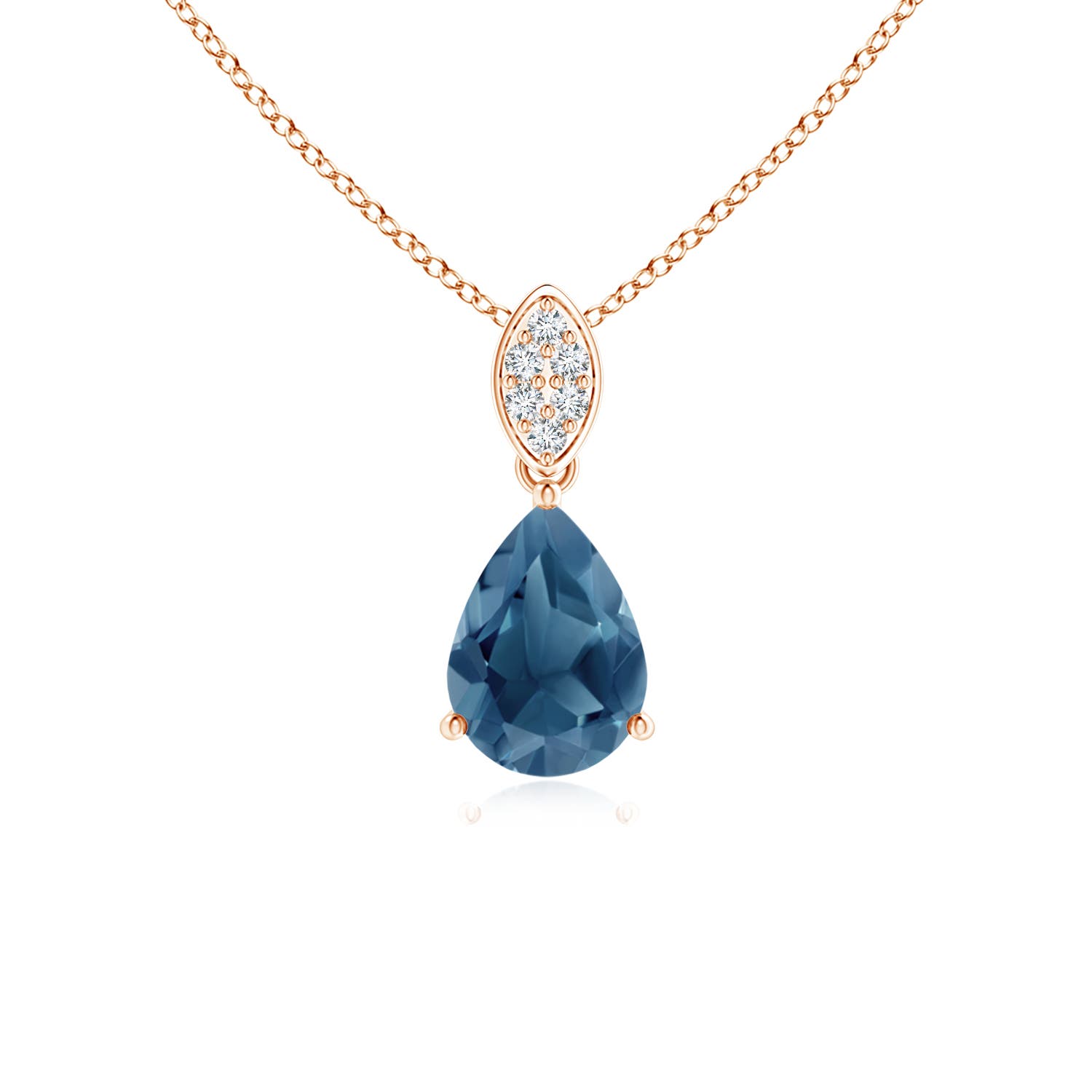 A - London Blue Topaz / 0.83 CT / 14 KT Rose Gold