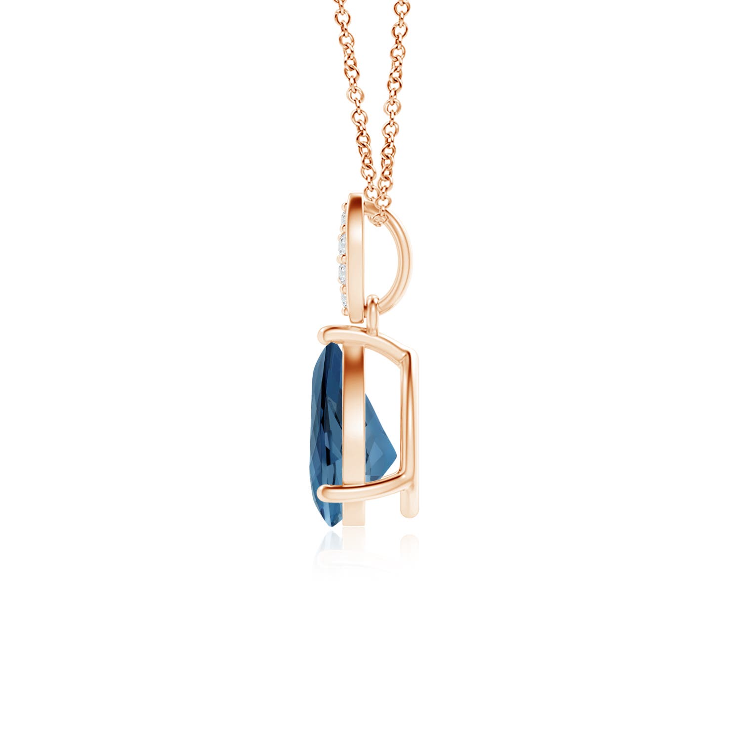 A - London Blue Topaz / 0.83 CT / 14 KT Rose Gold