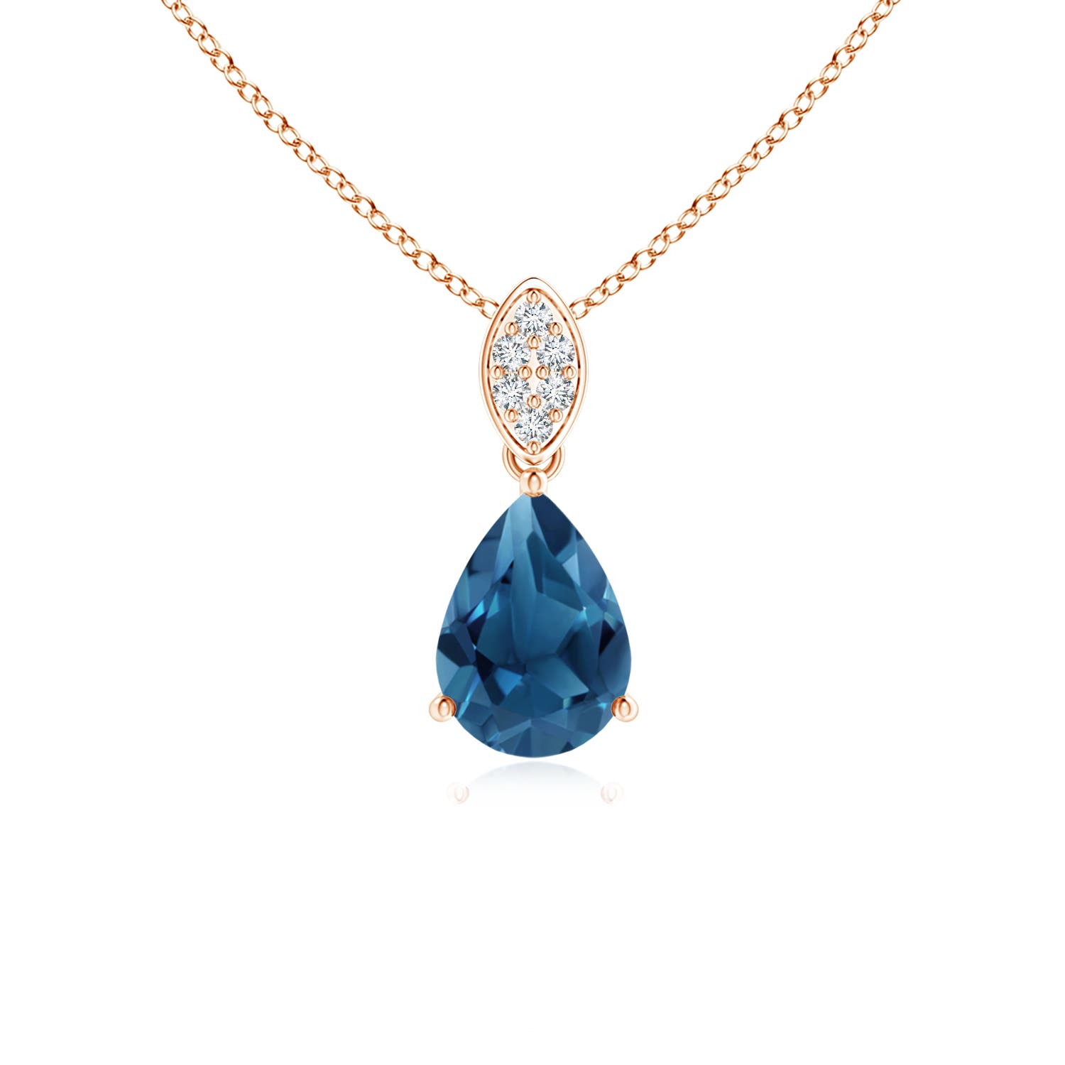 AA - London Blue Topaz / 0.83 CT / 14 KT Rose Gold