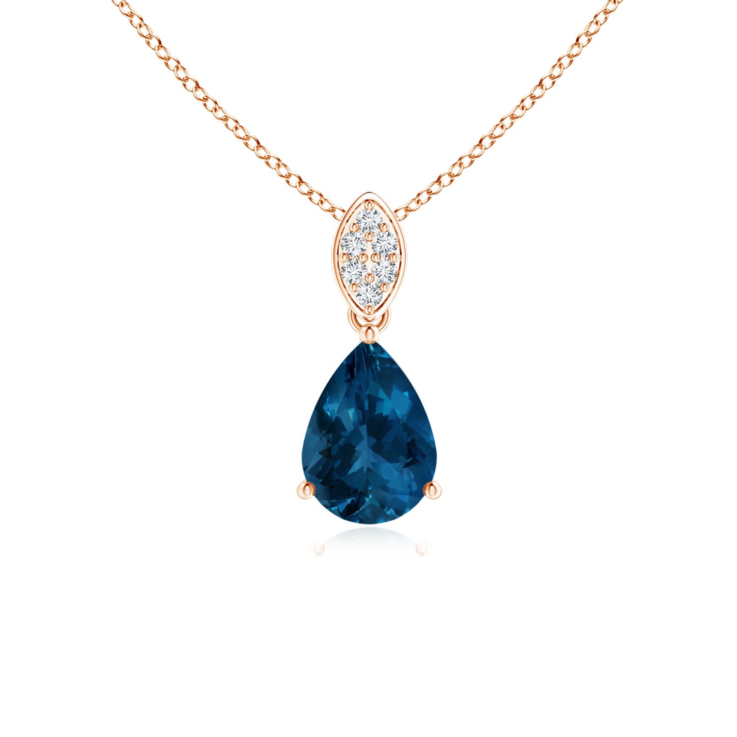 AAA - London Blue Topaz / 0.83 CT / 14 KT Rose Gold