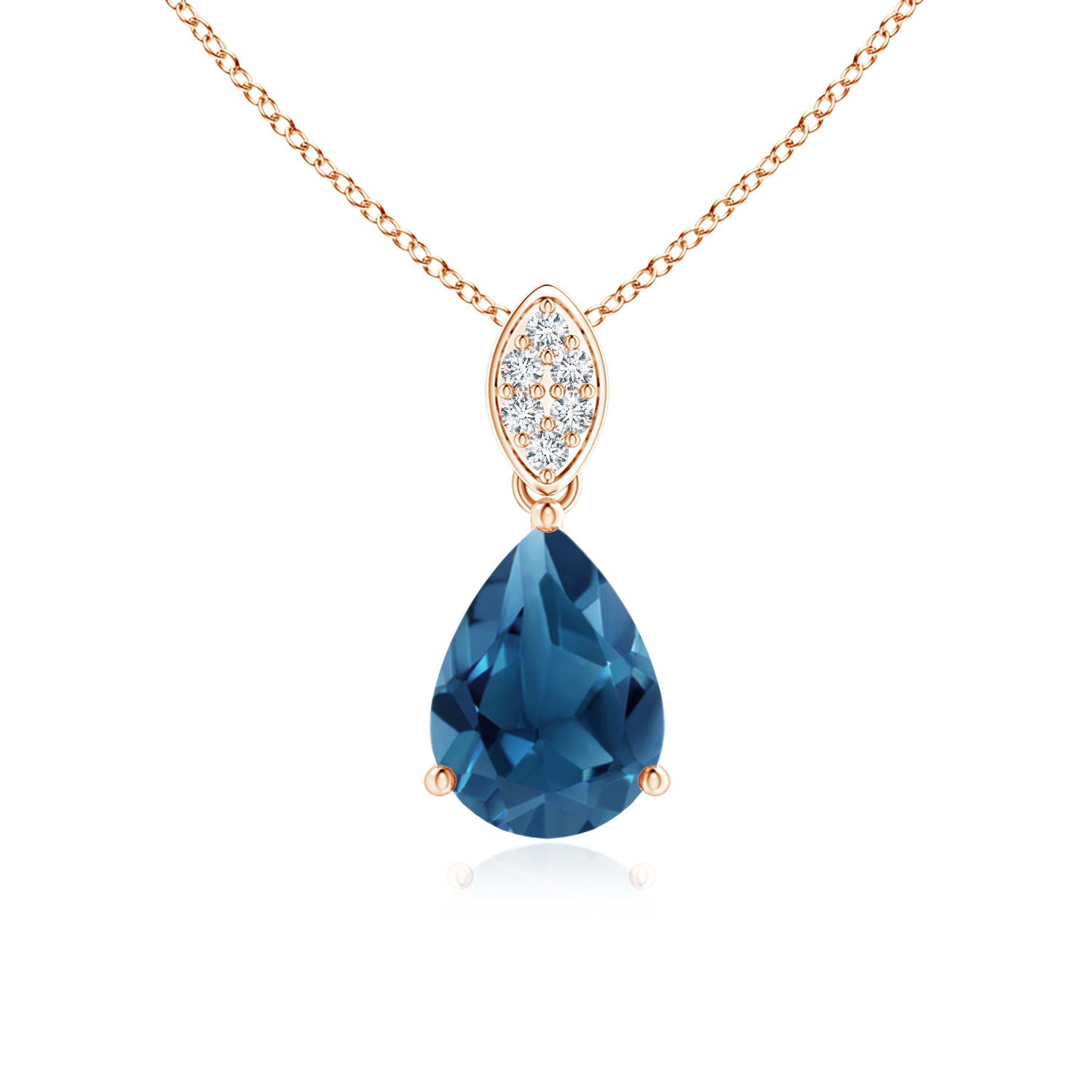 AA - London Blue Topaz / 1.29 CT / 14 KT Rose Gold