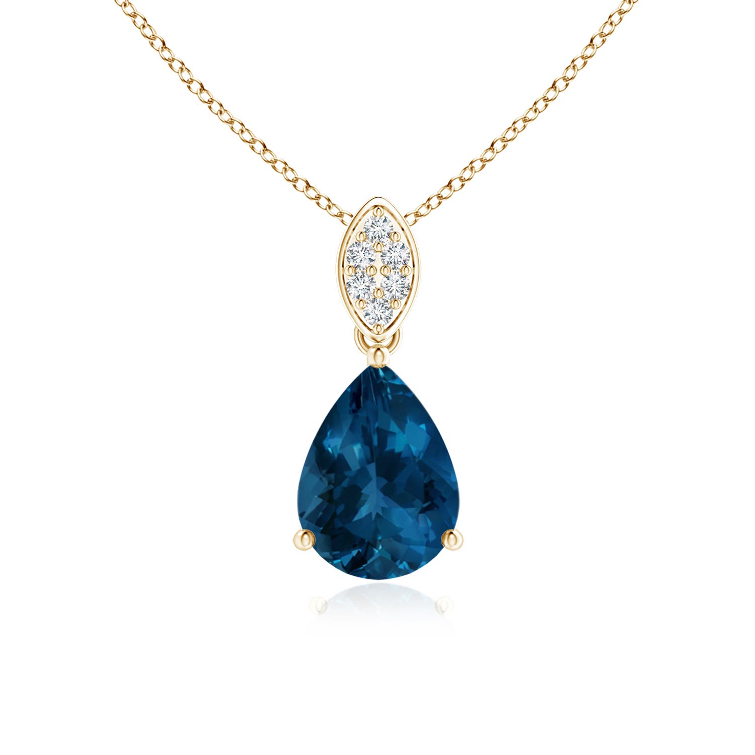 AAA - London Blue Topaz / 1.29 CT / 14 KT Yellow Gold