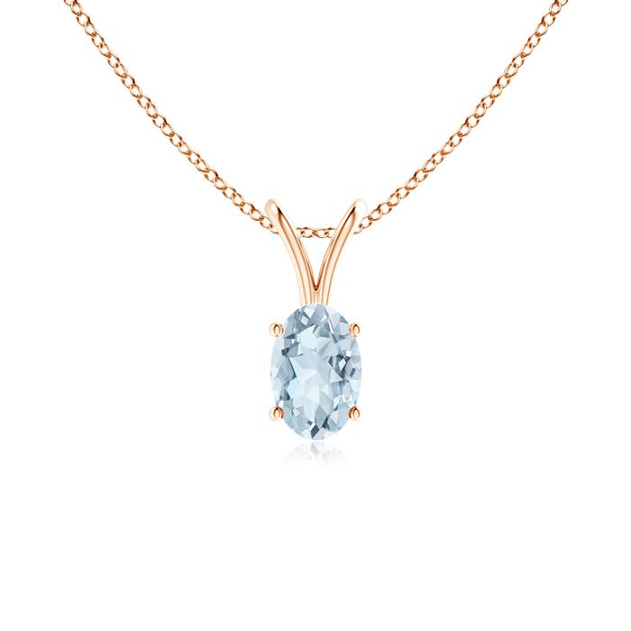 A - Aquamarine / 0.4 CT / 14 KT Rose Gold